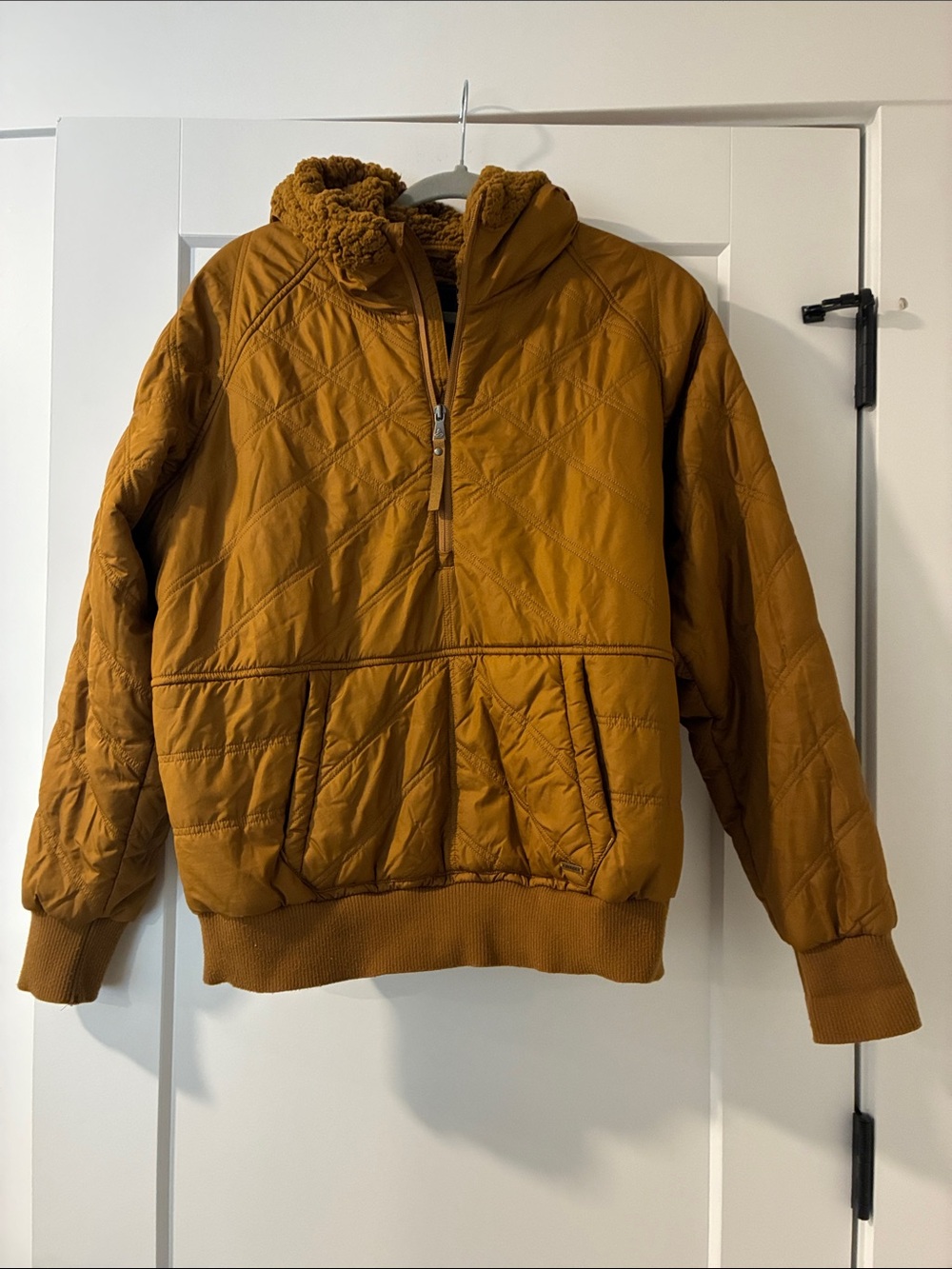 Prana Quilted Puffer Pullover Jacket - Mustard